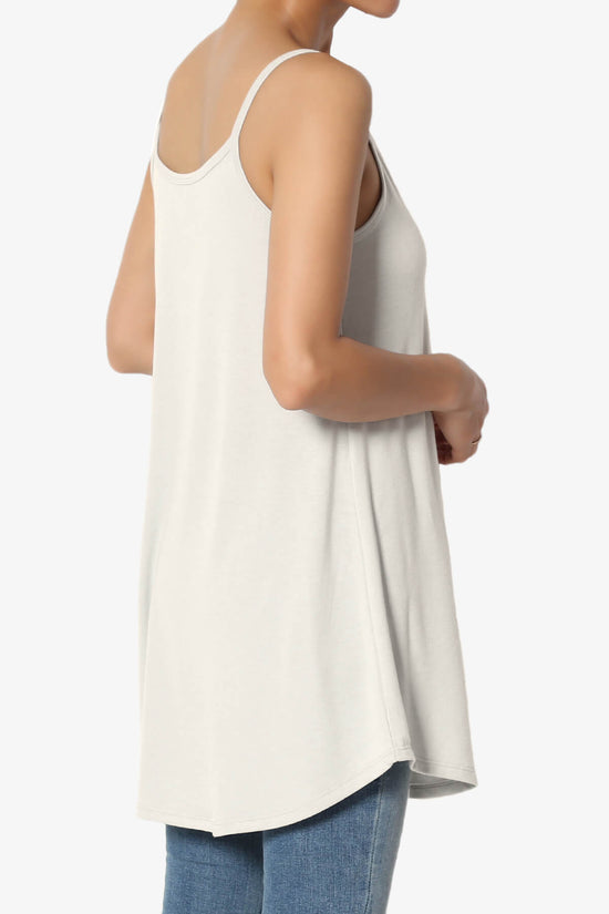 Chelsea Scoop & V Neck Flared Camisole Top SAND BEIGE_4