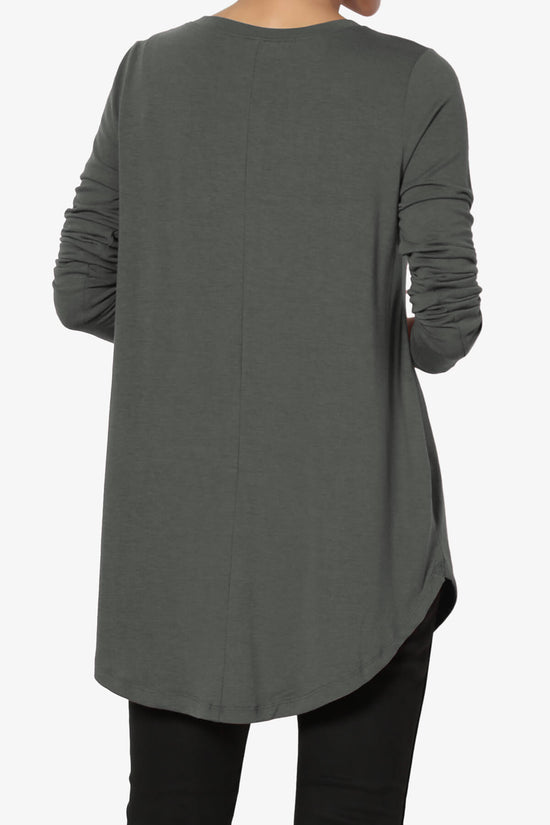 Ramada Long Sleeve Flowy Jersey Top ASH GREY_2