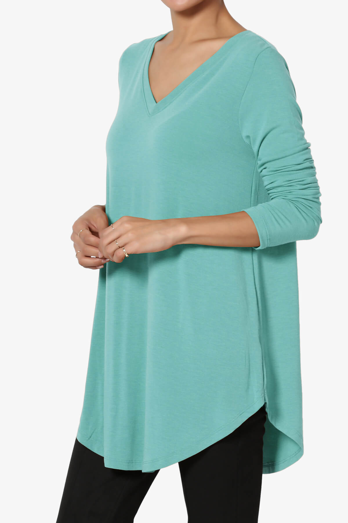 Ramada Long Sleeve Flowy Jersey Top ASH MINT_3