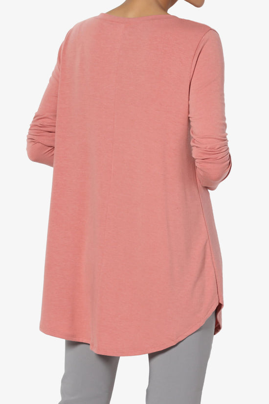 Ramada Long Sleeve Flowy Jersey Top ASH ROSE_2