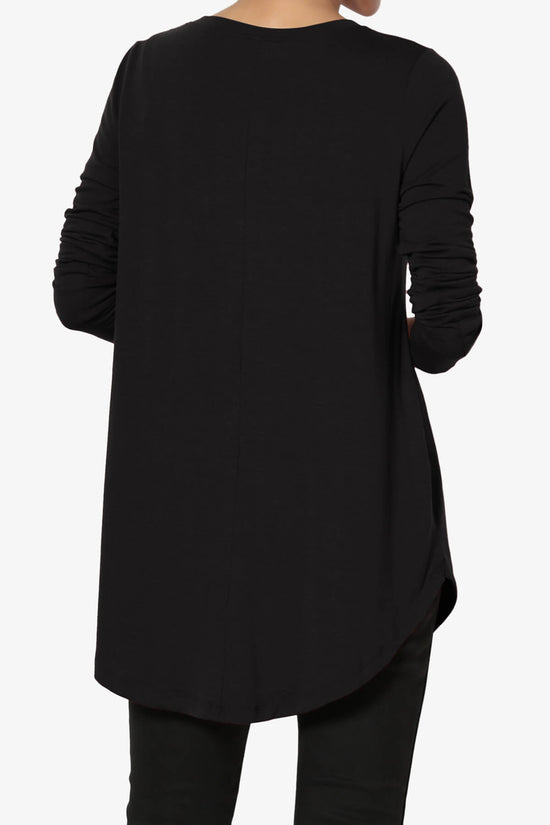 Ramada Long Sleeve Flowy Jersey Top BLACK_2