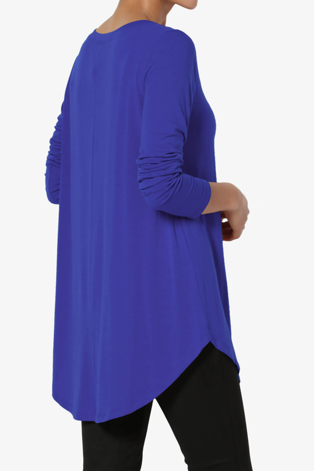 Ramada Long Sleeve Flowy Jersey Top BRIGHT BLUE_4