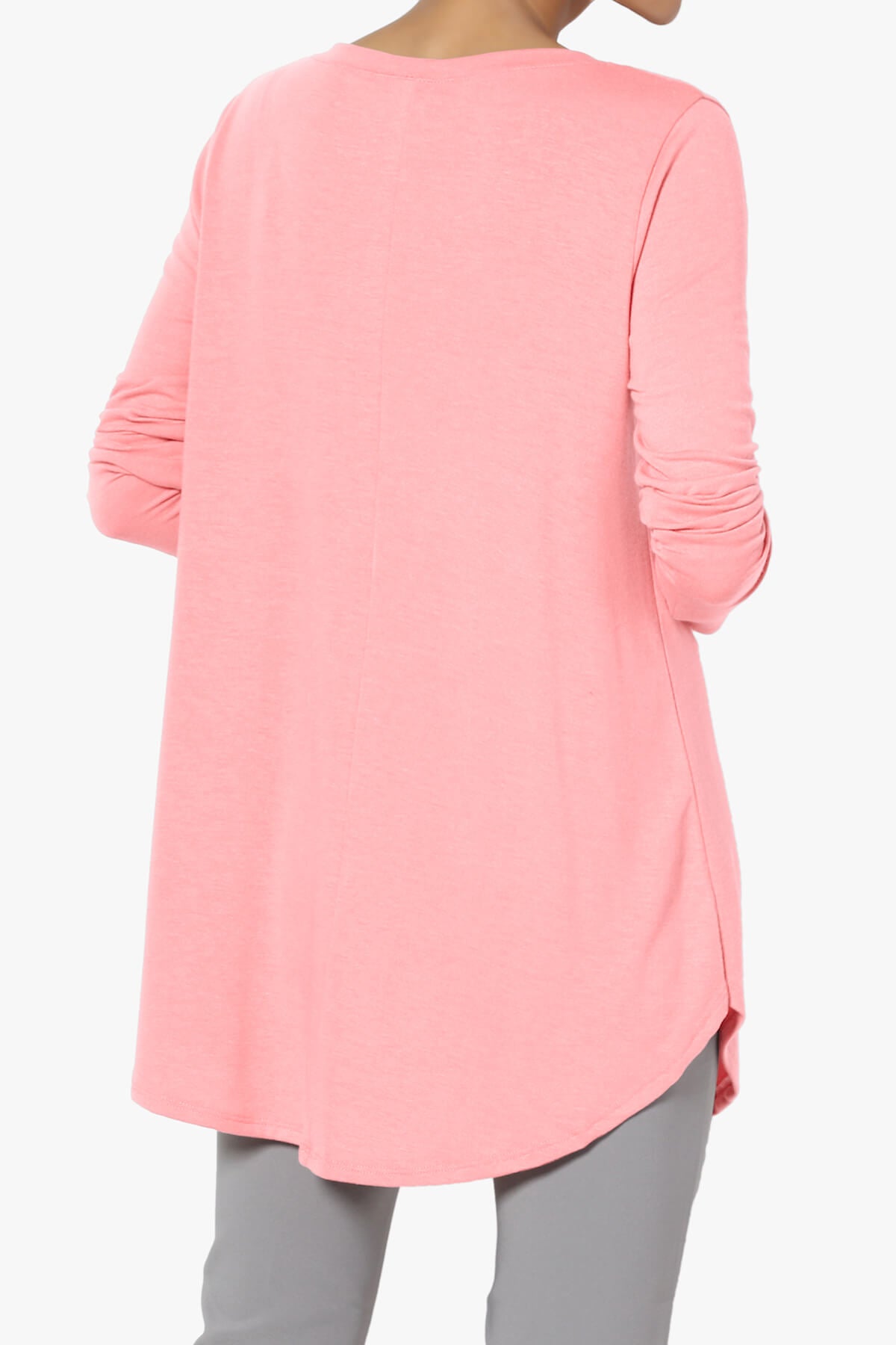 Ramada Long Sleeve Flowy Jersey Top BRIGHT PINK_2