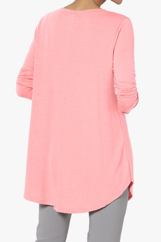Ramada Long Sleeve Flowy Jersey Top BRIGHT PINK_2
