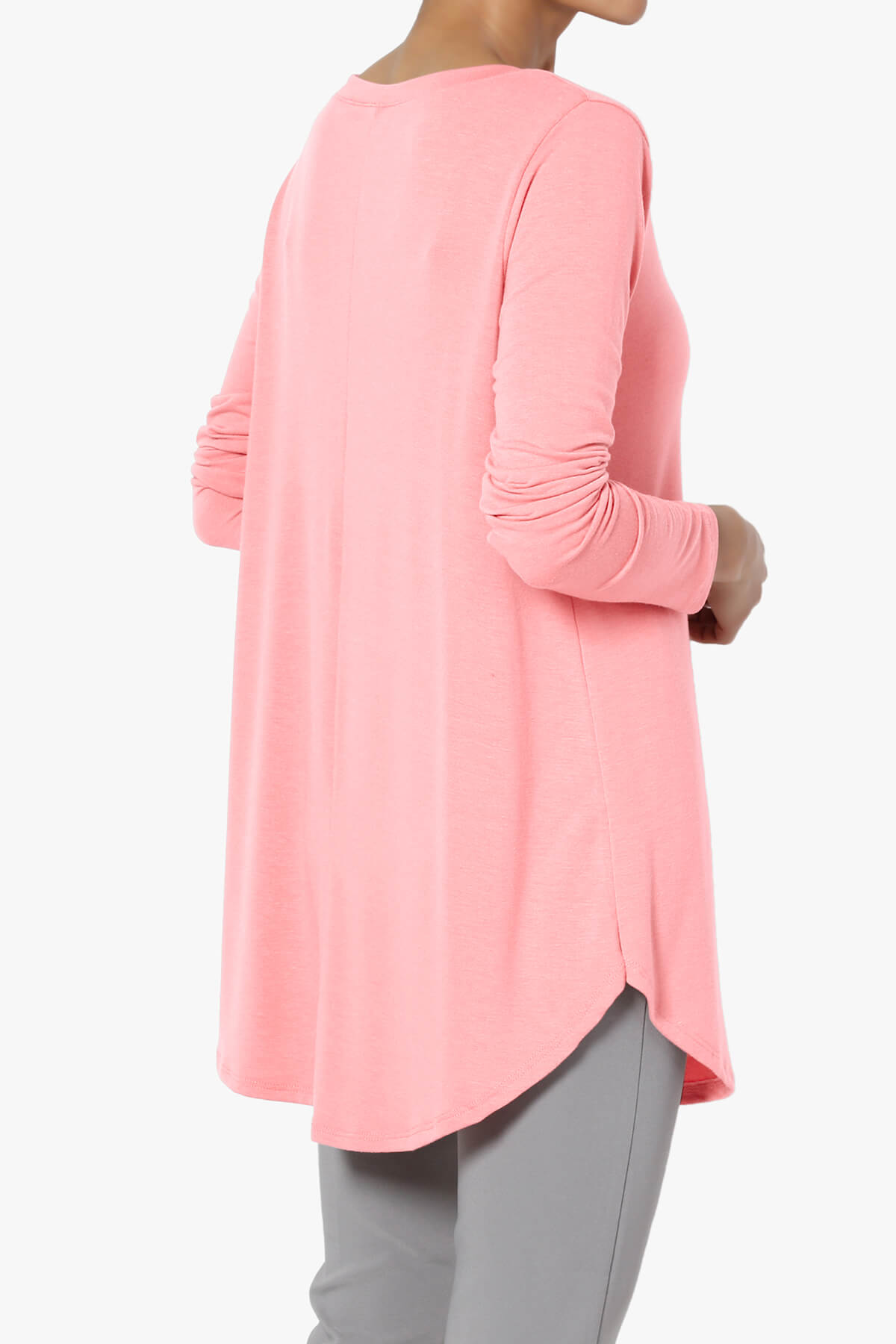 Ramada Long Sleeve Flowy Jersey Top BRIGHT PINK_4