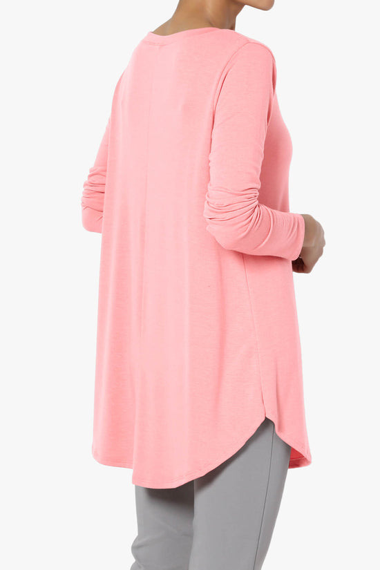 Ramada Long Sleeve Flowy Jersey Top BRIGHT PINK_4