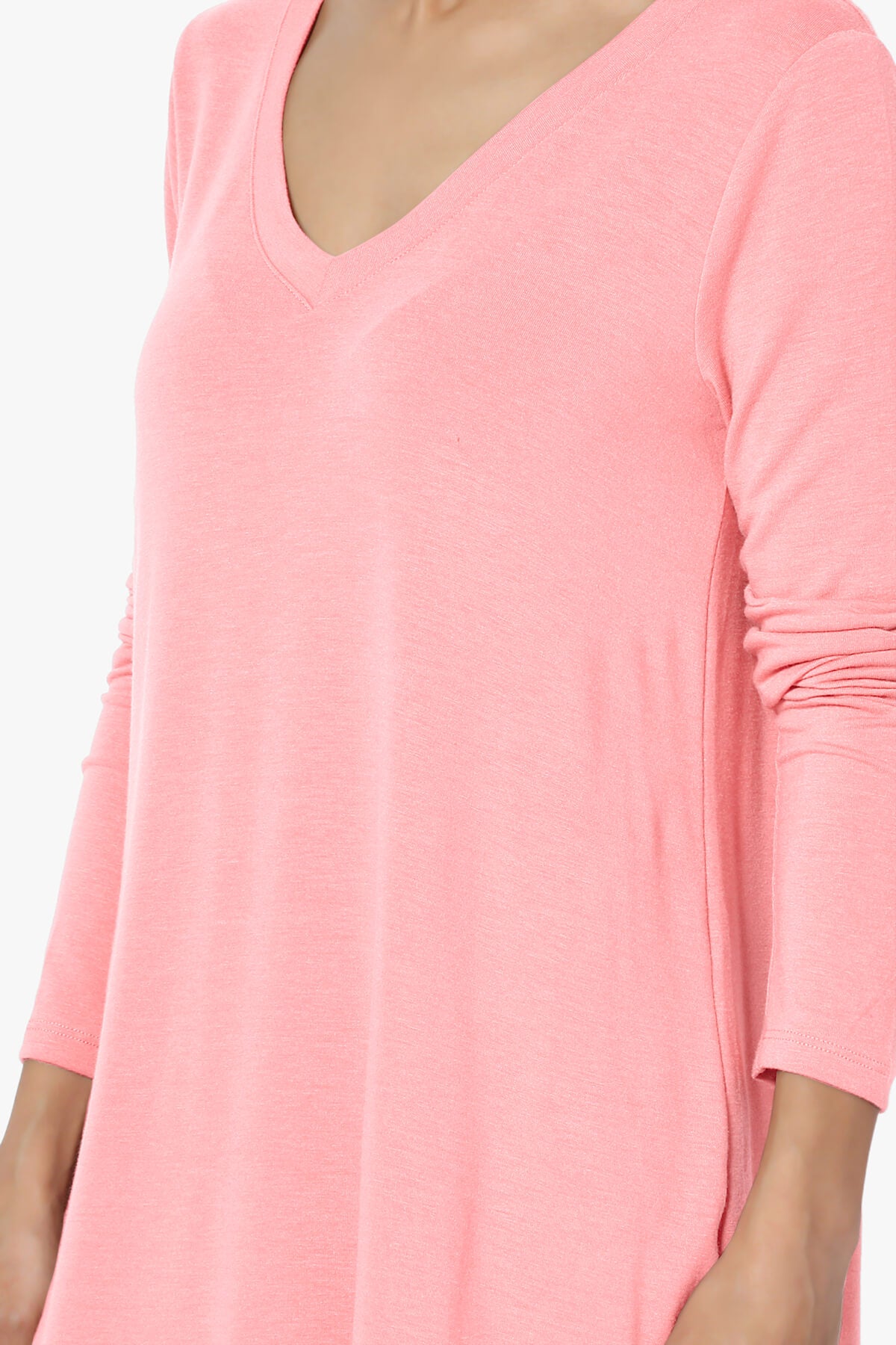 Ramada Long Sleeve Flowy Jersey Top BRIGHT PINK_5