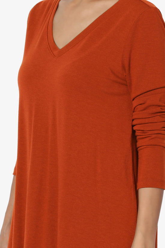 Ramada Long Sleeve Flowy Jersey Top COPPER_5