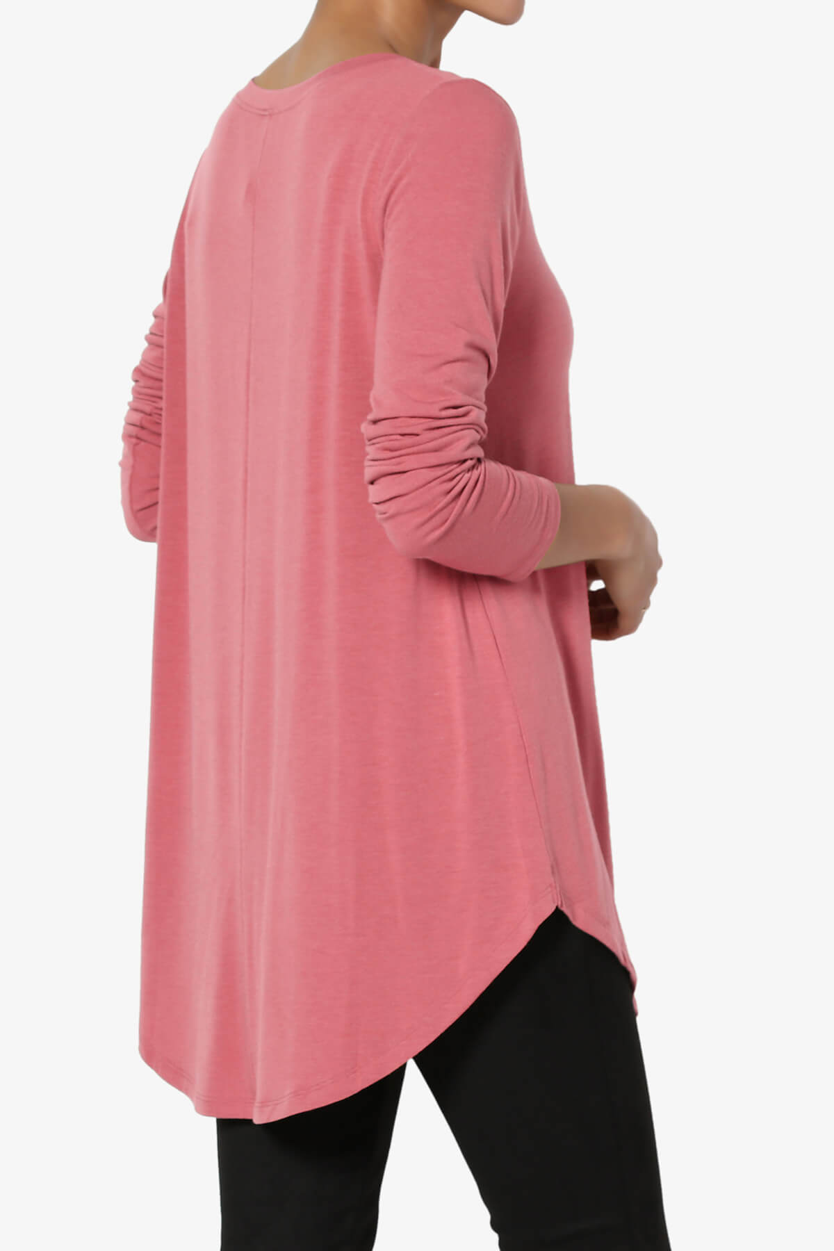 Ramada Long Sleeve Flowy Jersey Top DESERT ROSE_4