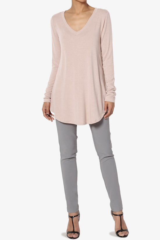 Ramada Long Sleeve Flowy Jersey Top DUSTY BLUSH_6
