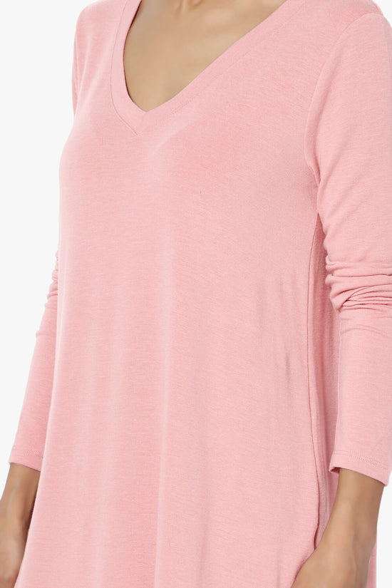 Ramada Long Sleeve Flowy Jersey Top DUSTY PINK_5