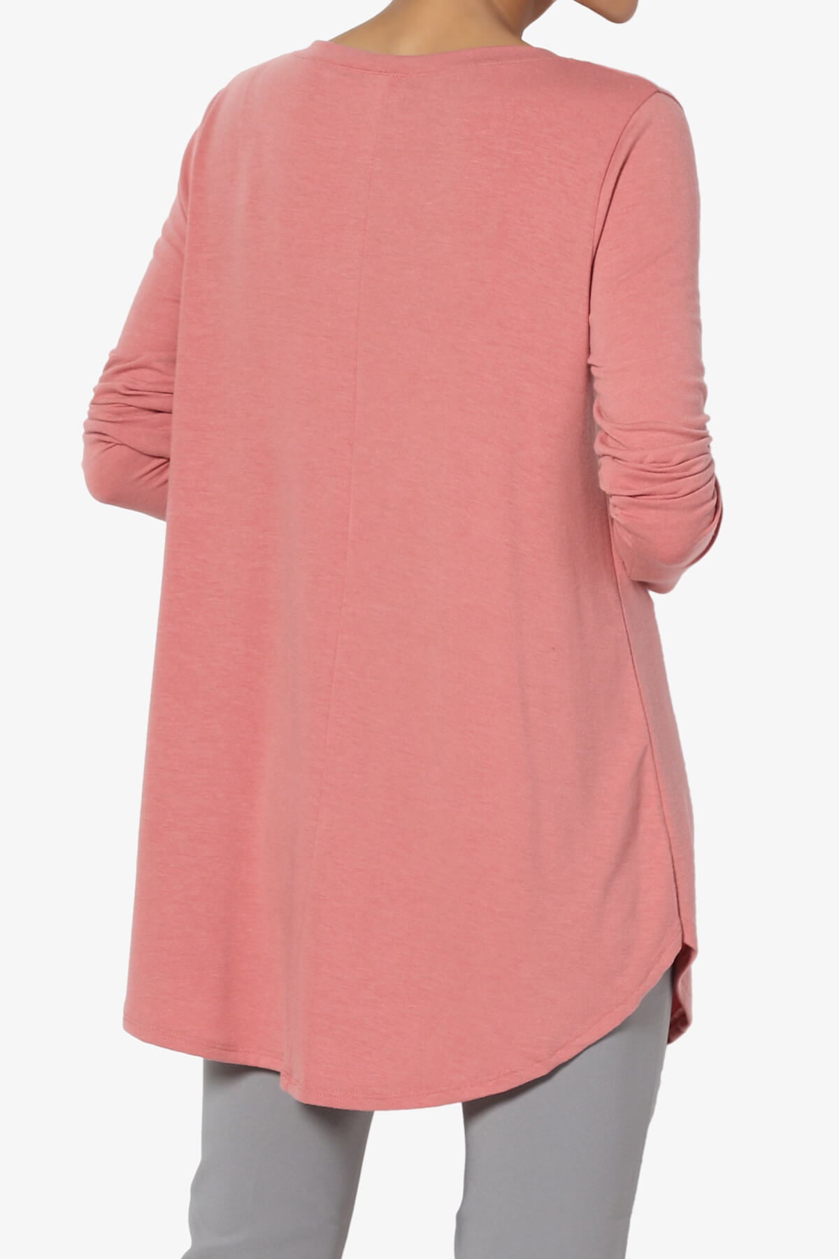 Ramada Long Sleeve Flowy Jersey Top DUSTY ROSE_2