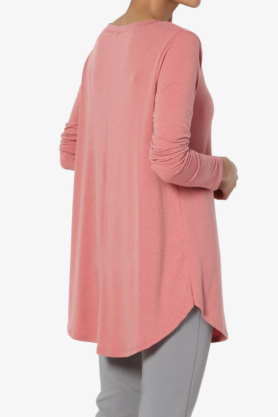 Ramada Long Sleeve Flowy Jersey Top DUSTY ROSE_4