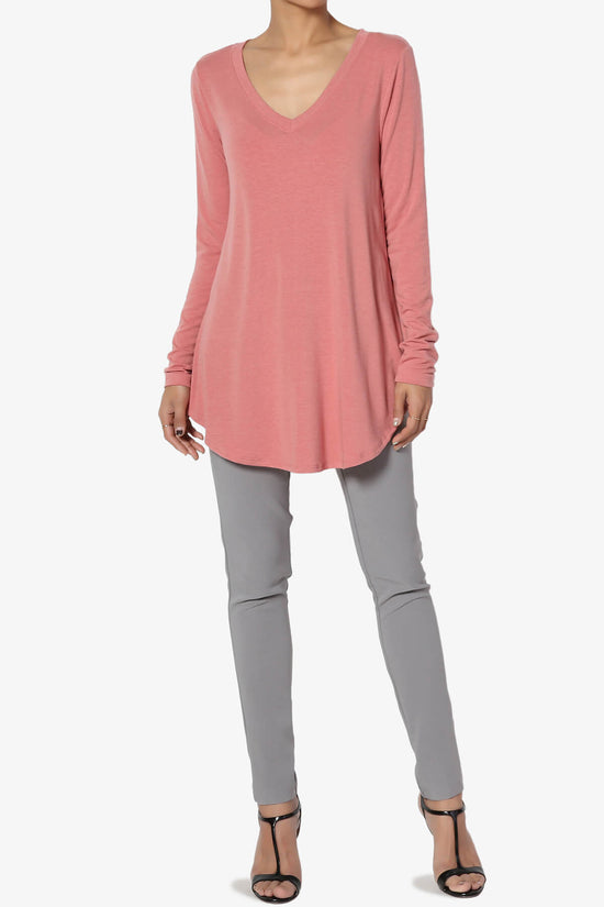 Ramada Long Sleeve Flowy Jersey Top DUSTY ROSE_6