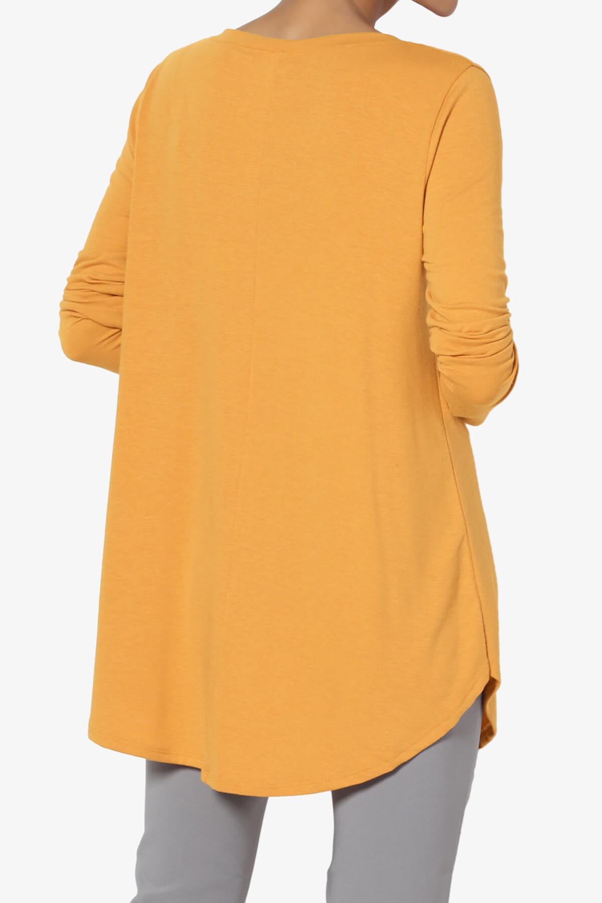 Ramada Long Sleeve Flowy Jersey Top GOLDEN MUSTARD_2