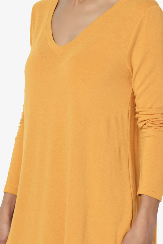 Ramada Long Sleeve Flowy Jersey Top GOLDEN MUSTARD_5