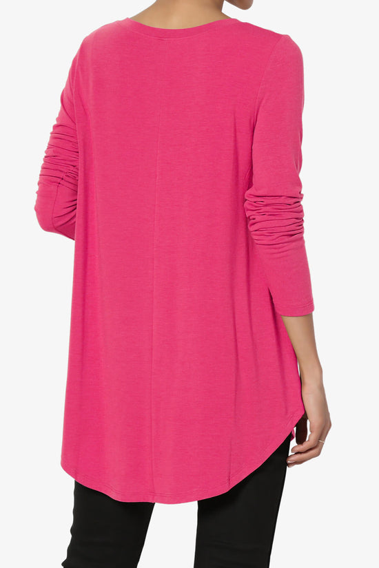 Ramada Long Sleeve Flowy Jersey Top HOT PINK_2