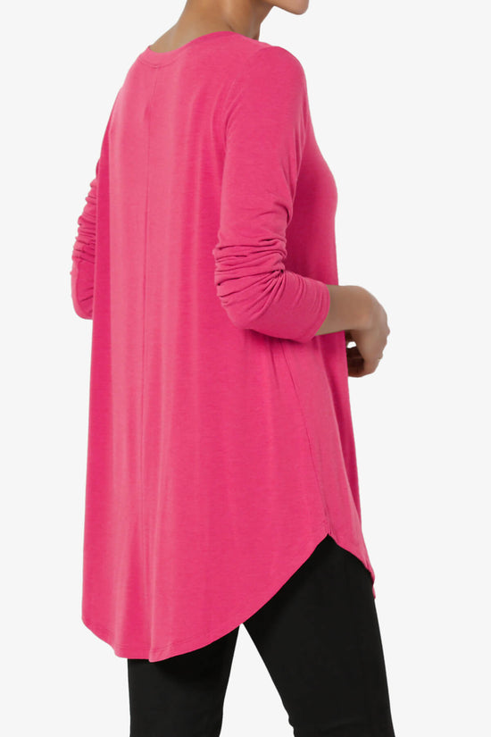 Ramada Long Sleeve Flowy Jersey Top HOT PINK_4