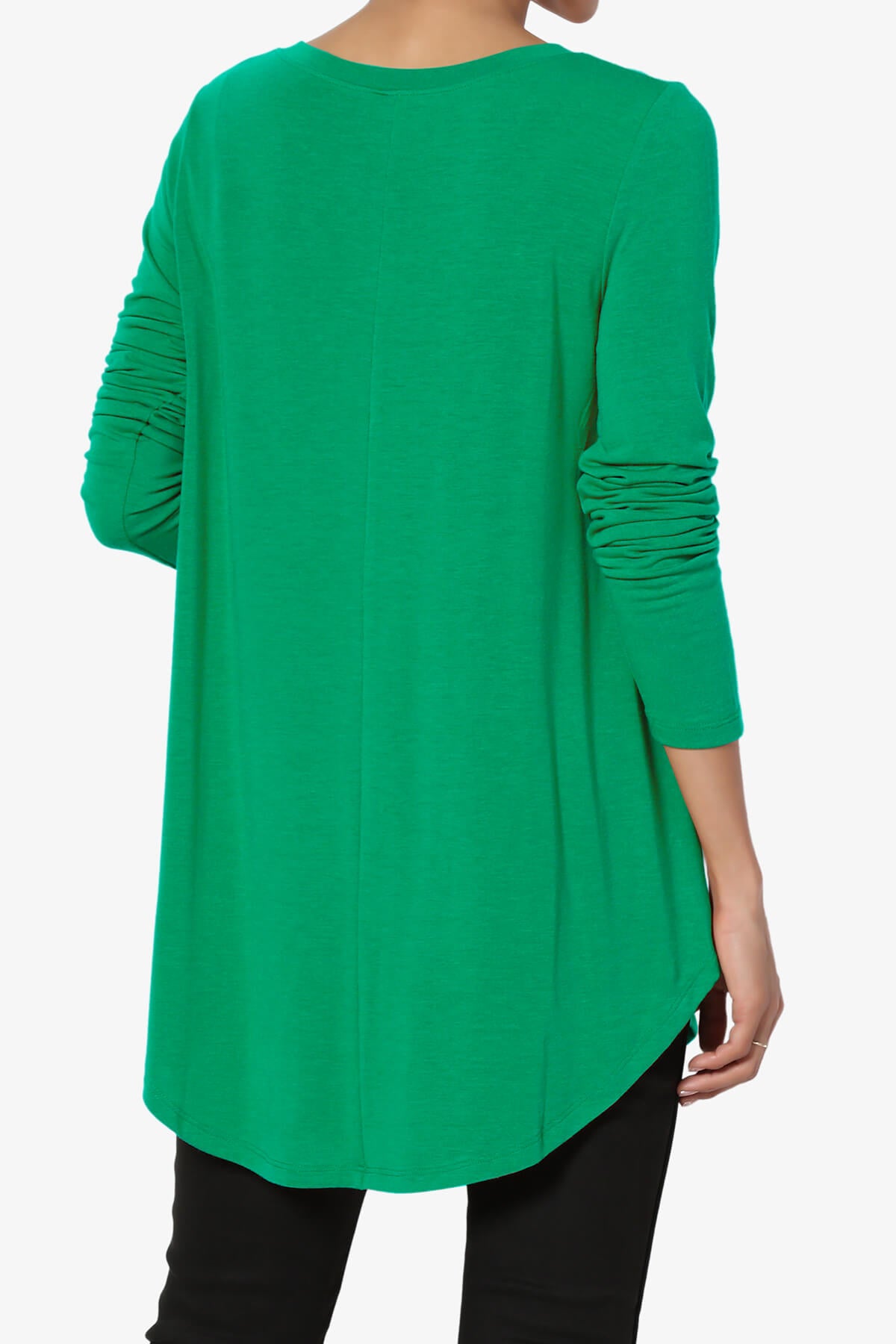 Ramada Long Sleeve Flowy Jersey Top KELLY GREEN_2