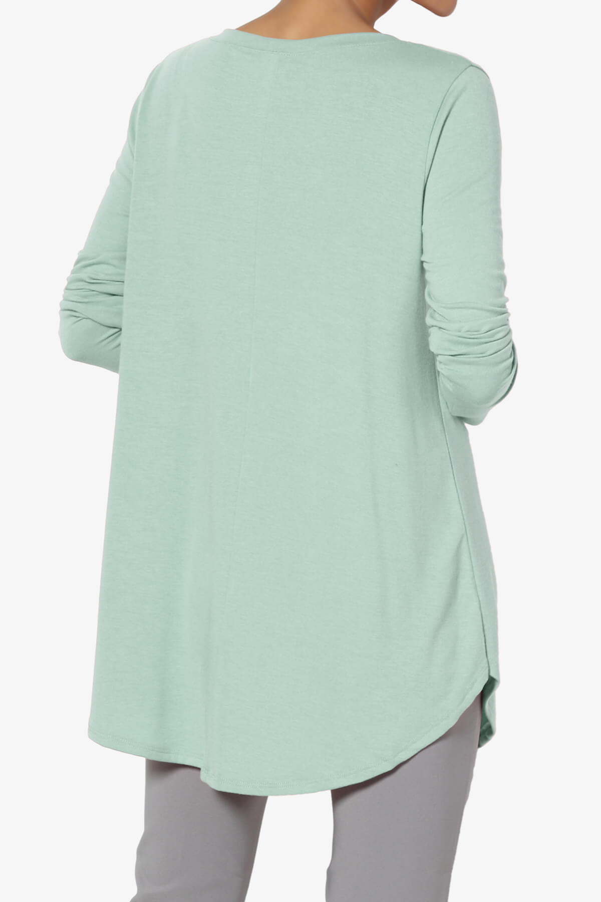 Ramada Long Sleeve Flowy Jersey Top LIGHT GREEN_2
