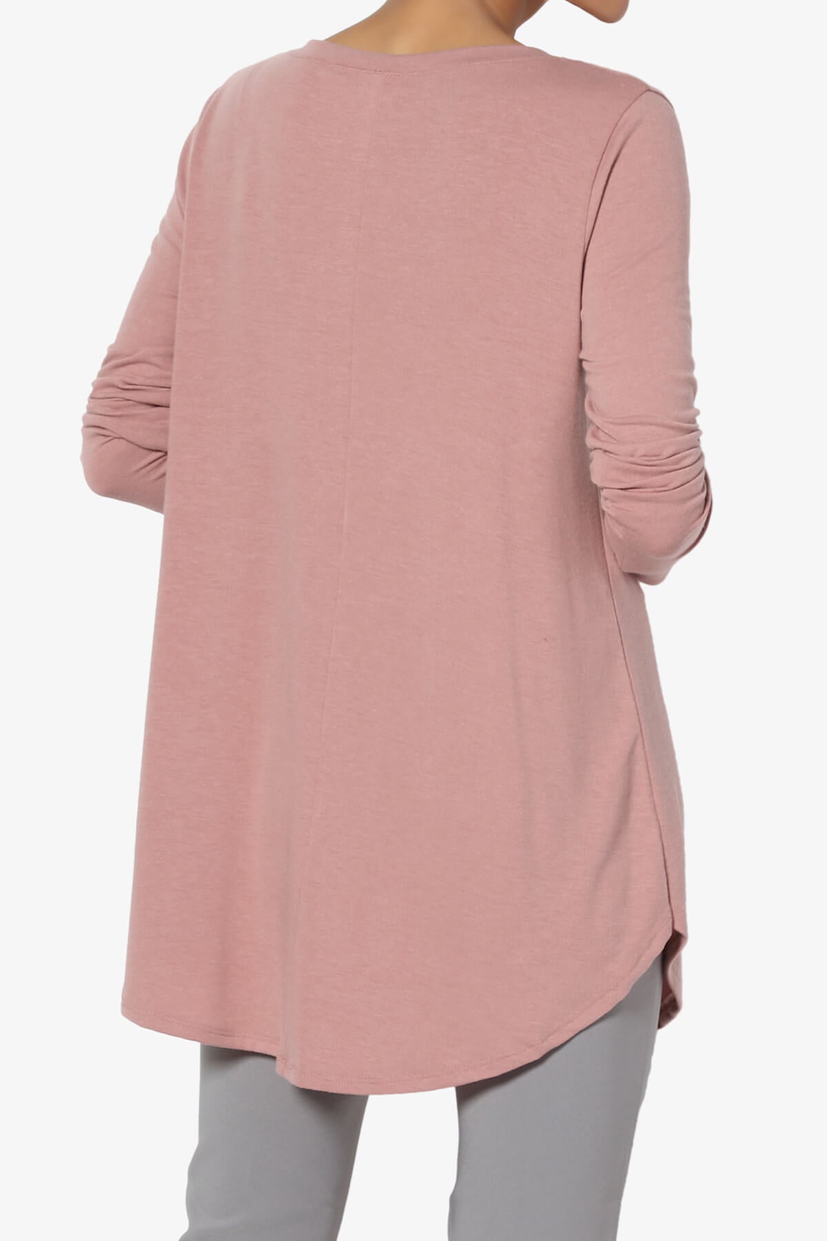 Ramada Long Sleeve Flowy Jersey Top LIGHT ROSE_2