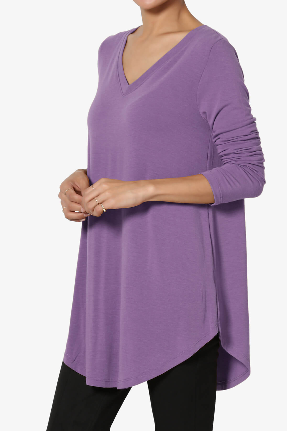 Ramada Long Sleeve Flowy Jersey Top LILAC_3