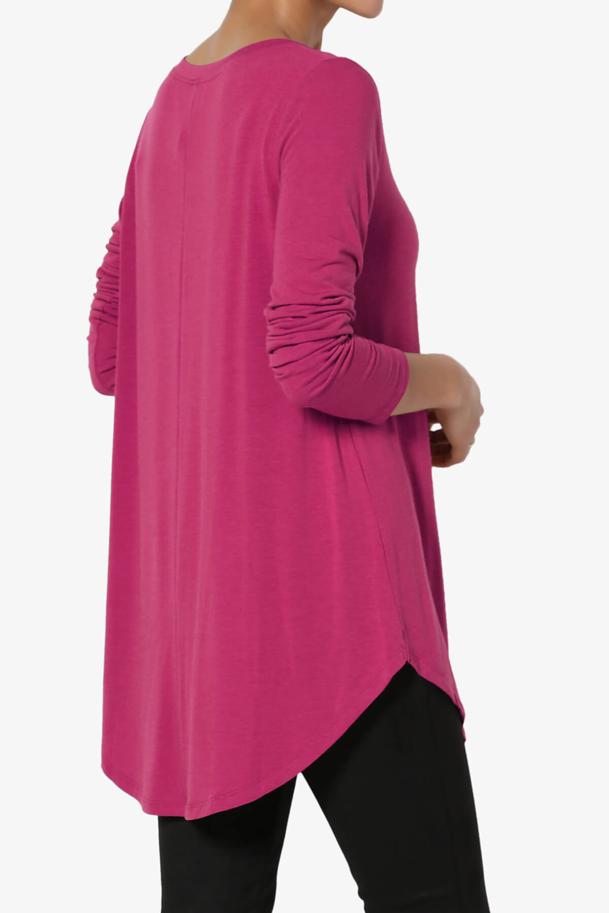 Ramada Long Sleeve Flowy Jersey Top MAGENTA_4