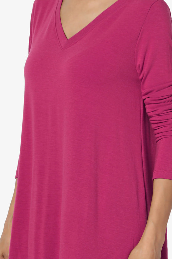 Ramada Long Sleeve Flowy Jersey Top MAGENTA_5