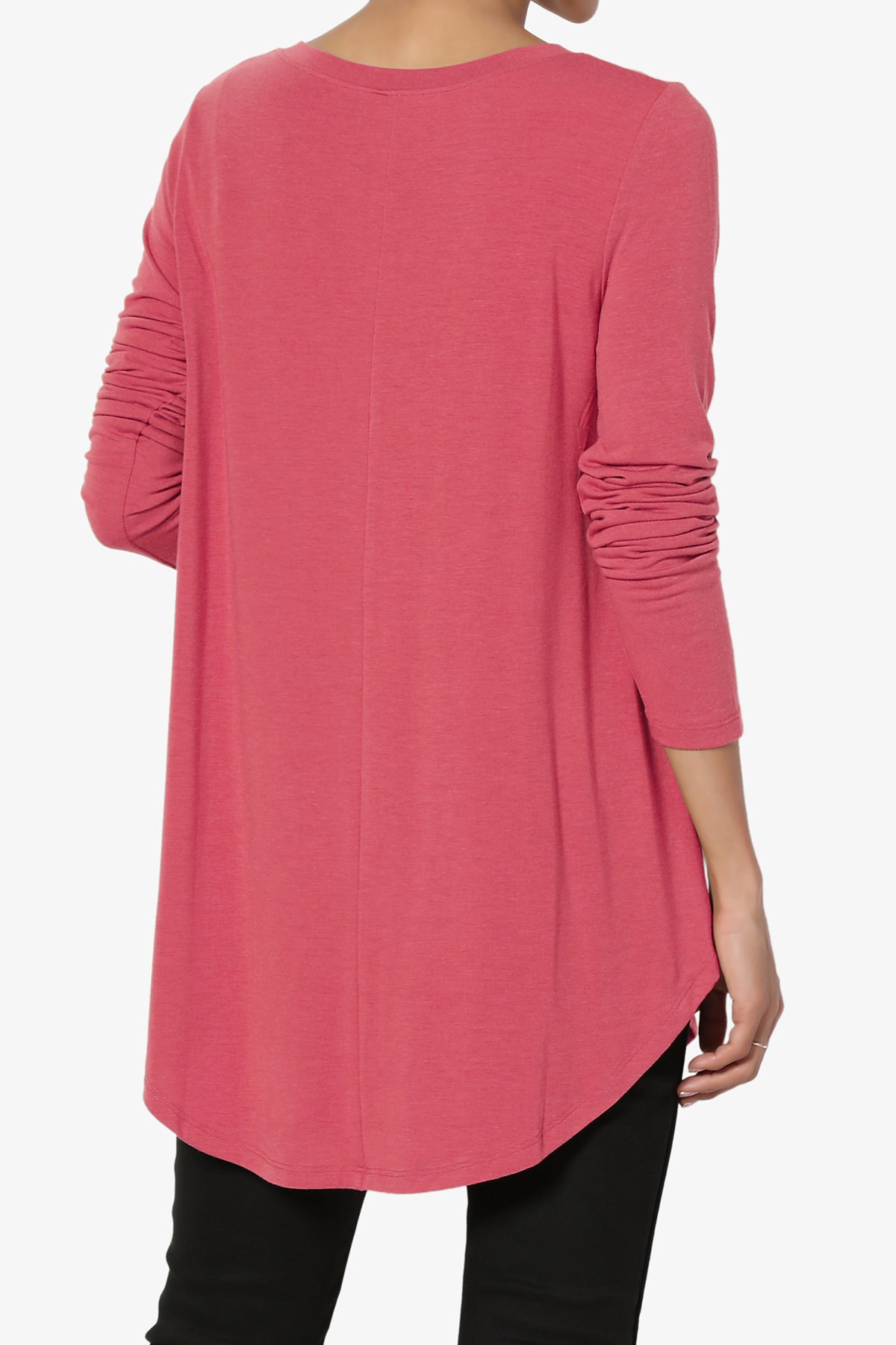 Ramada Long Sleeve Flowy Jersey Top ROSE_2