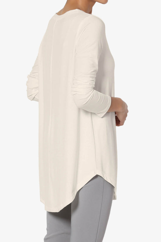 Ramada Long Sleeve Flowy Jersey Top SAND BEIGE_4