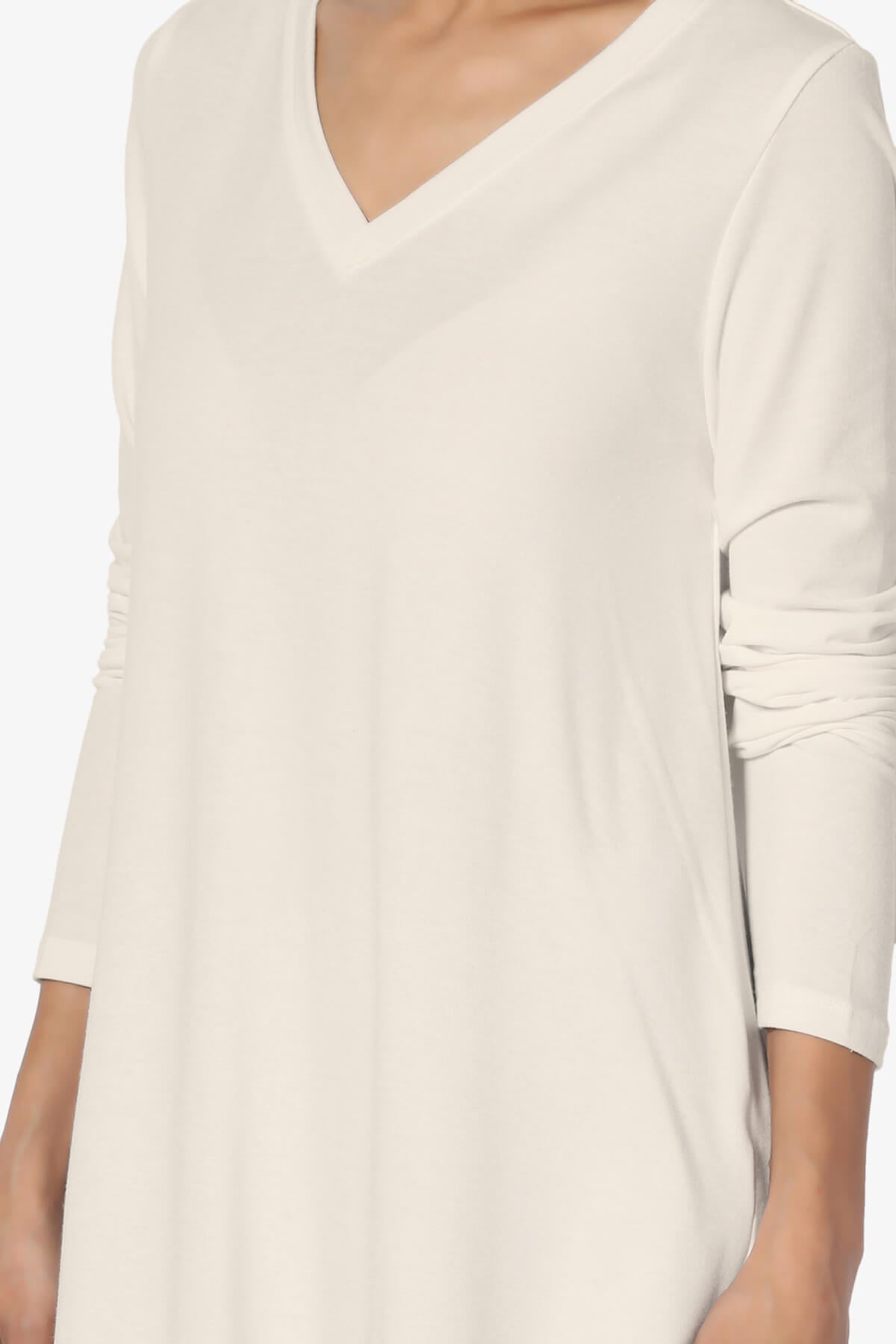 Ramada Long Sleeve Flowy Jersey Top SAND BEIGE_5