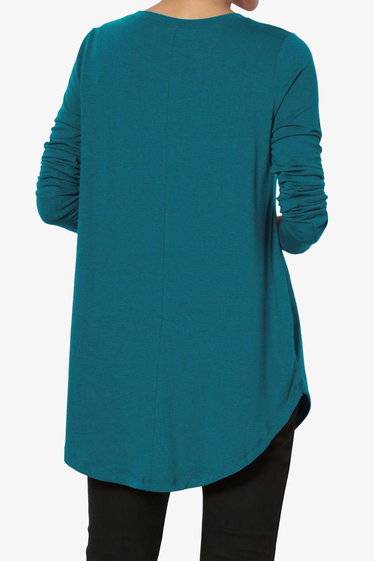 Ramada Long Sleeve Flowy Jersey Top TEAL_2