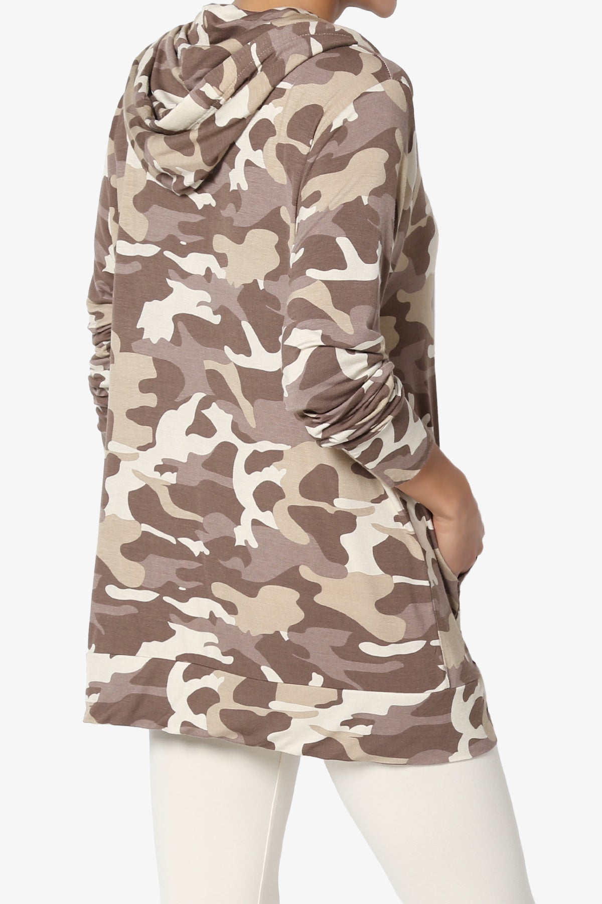 Kyra Camo Print Hoodie Tunic