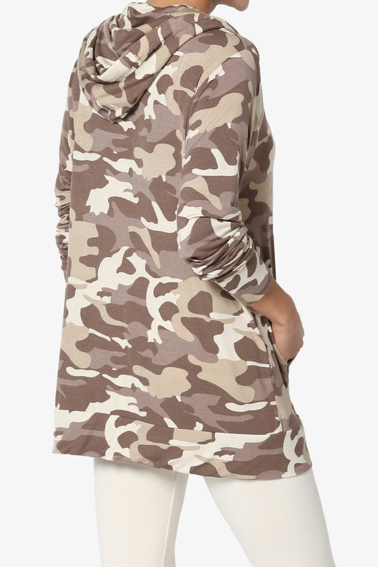 Kyra Camo Print Hoodie Tunic