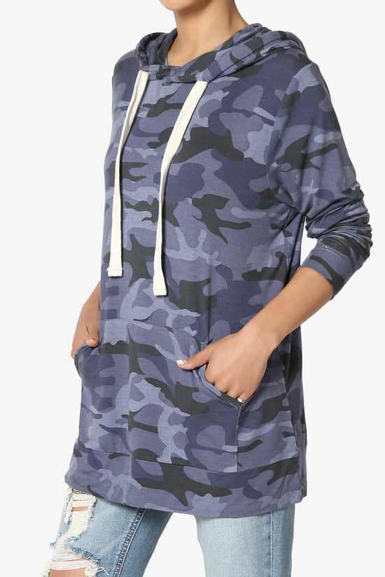 Kyra Camo Print Hoodie Tunic