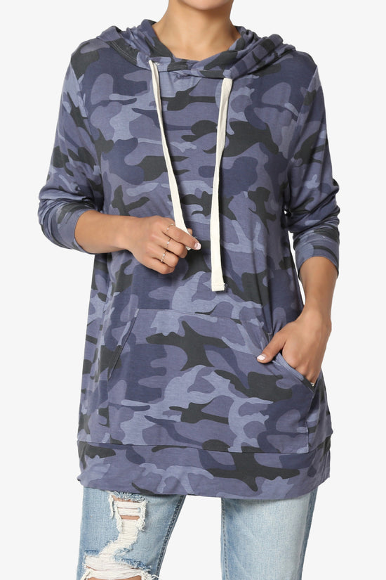 Kyra Camo Print Hoodie Tunic