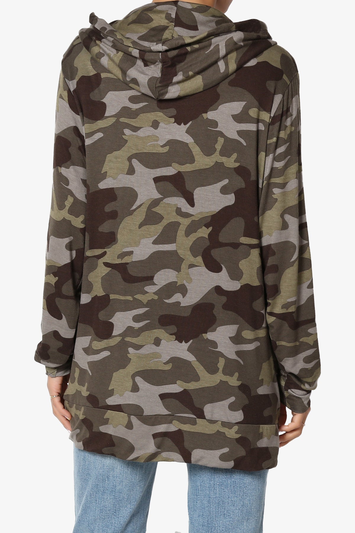 Kyra Camo Print Hoodie Tunic