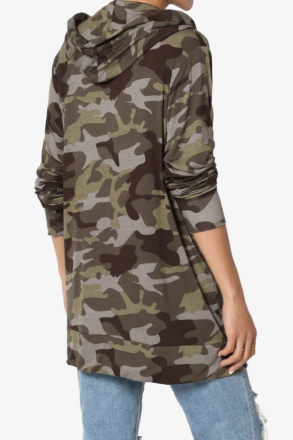 Kyra Camo Print Hoodie Tunic