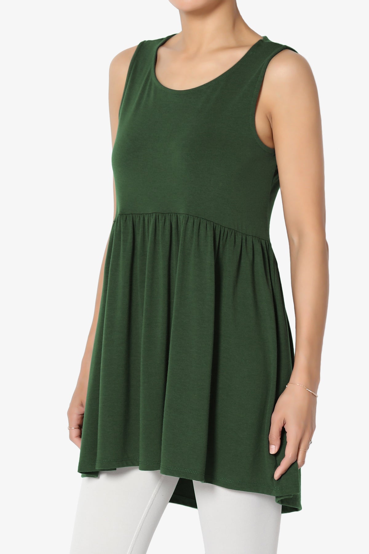 Maiika Sleeveless Babydoll Tunic Top