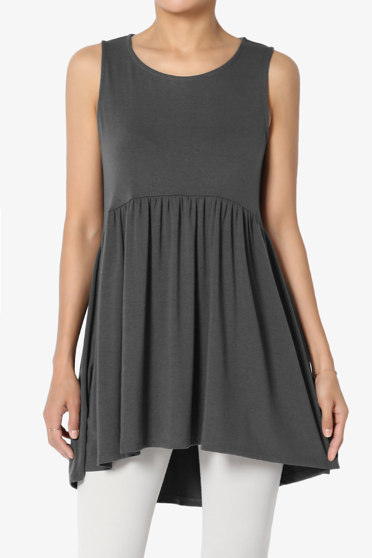 Maiika Sleeveless Babydoll Tunic Top