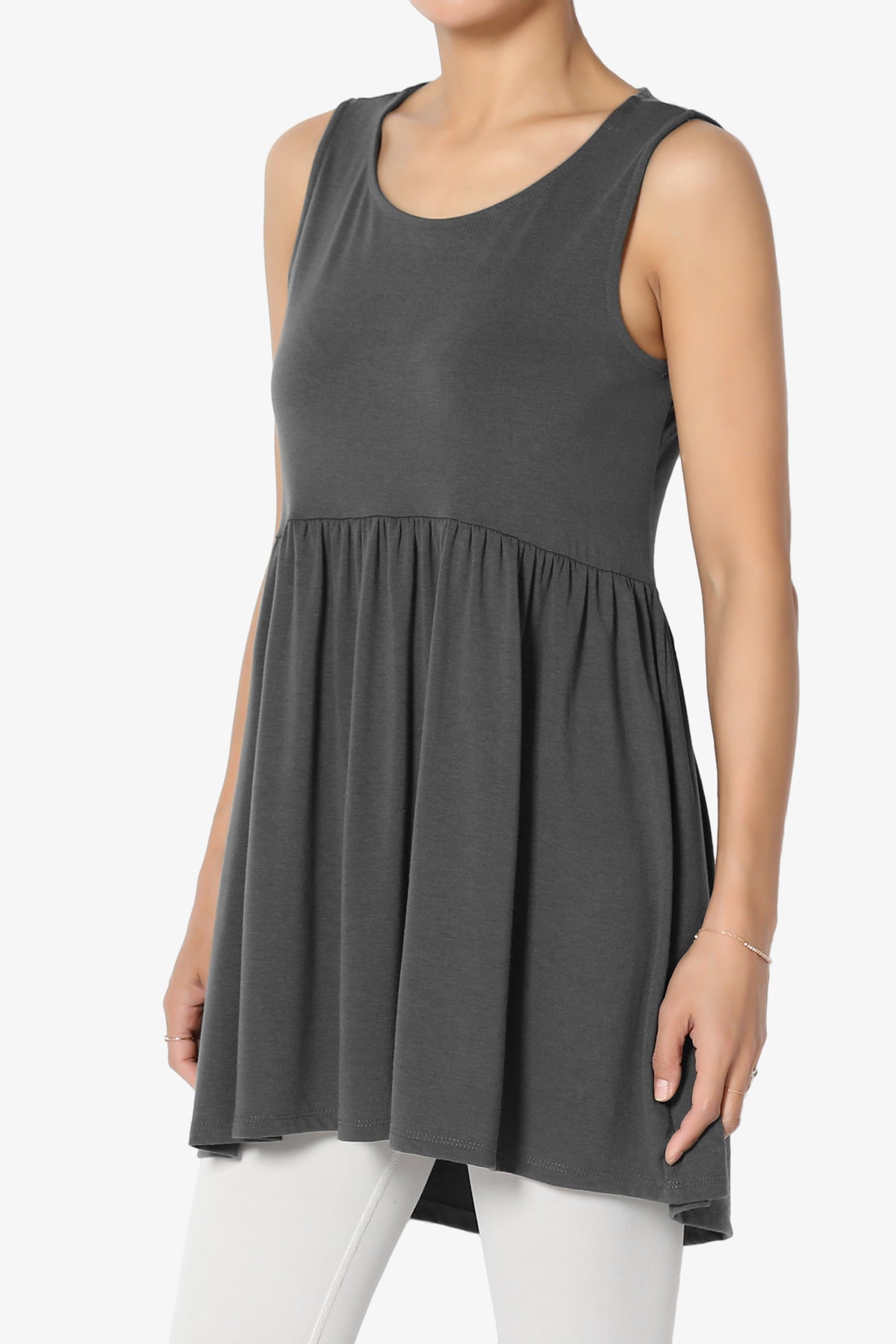 Maiika Sleeveless Babydoll Tunic Top