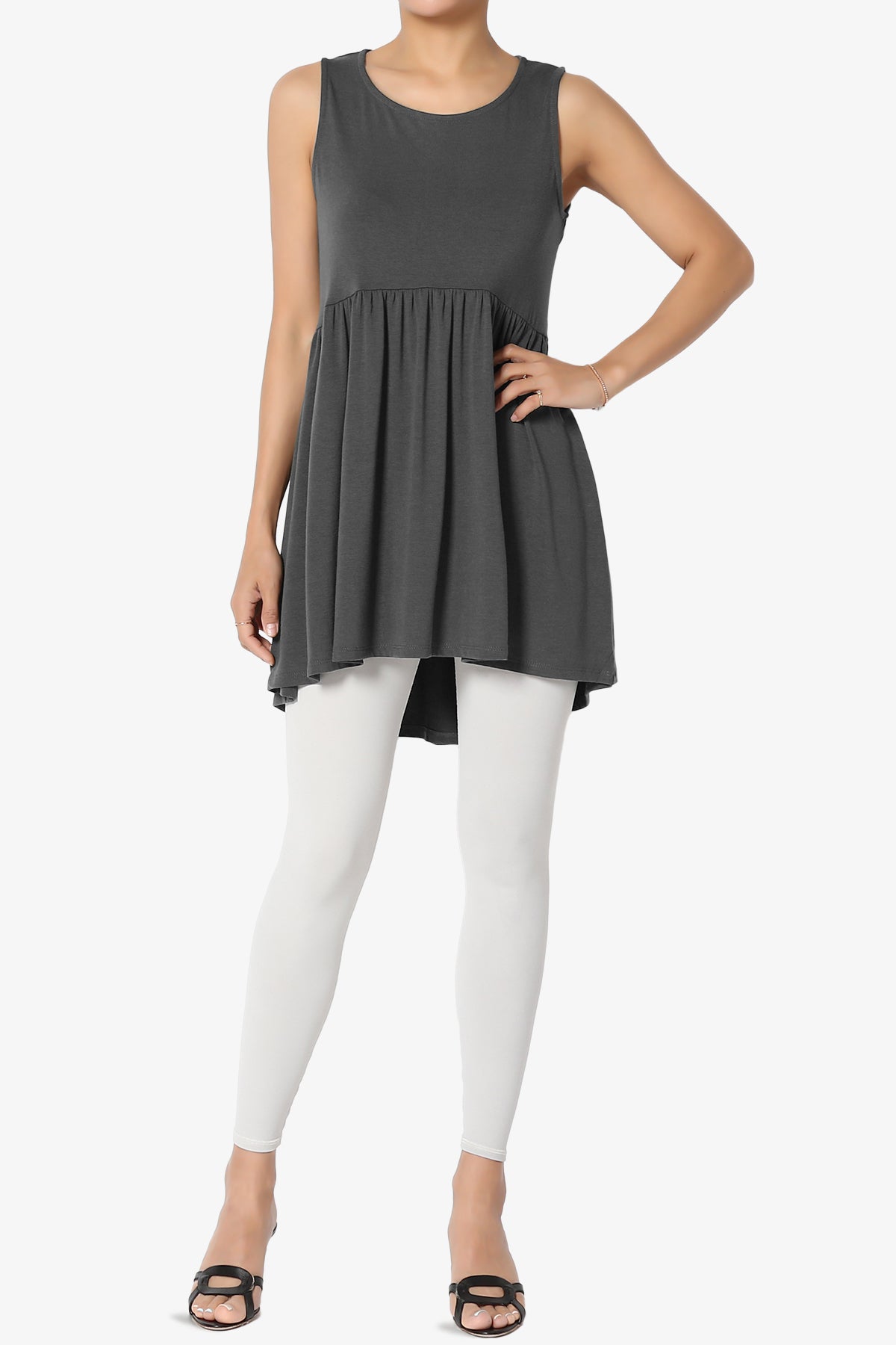 Maiika Sleeveless Babydoll Tunic Top