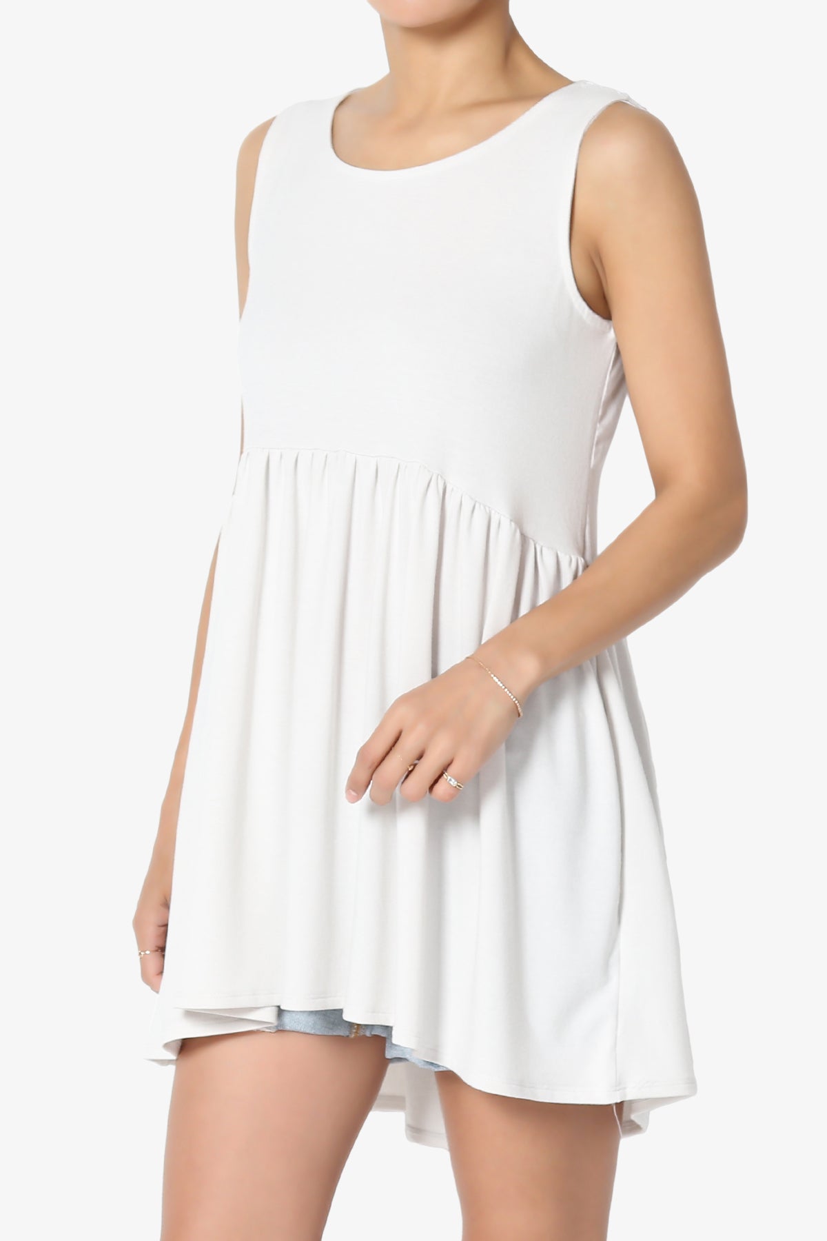 Maiika Sleeveless Babydoll Tunic Top