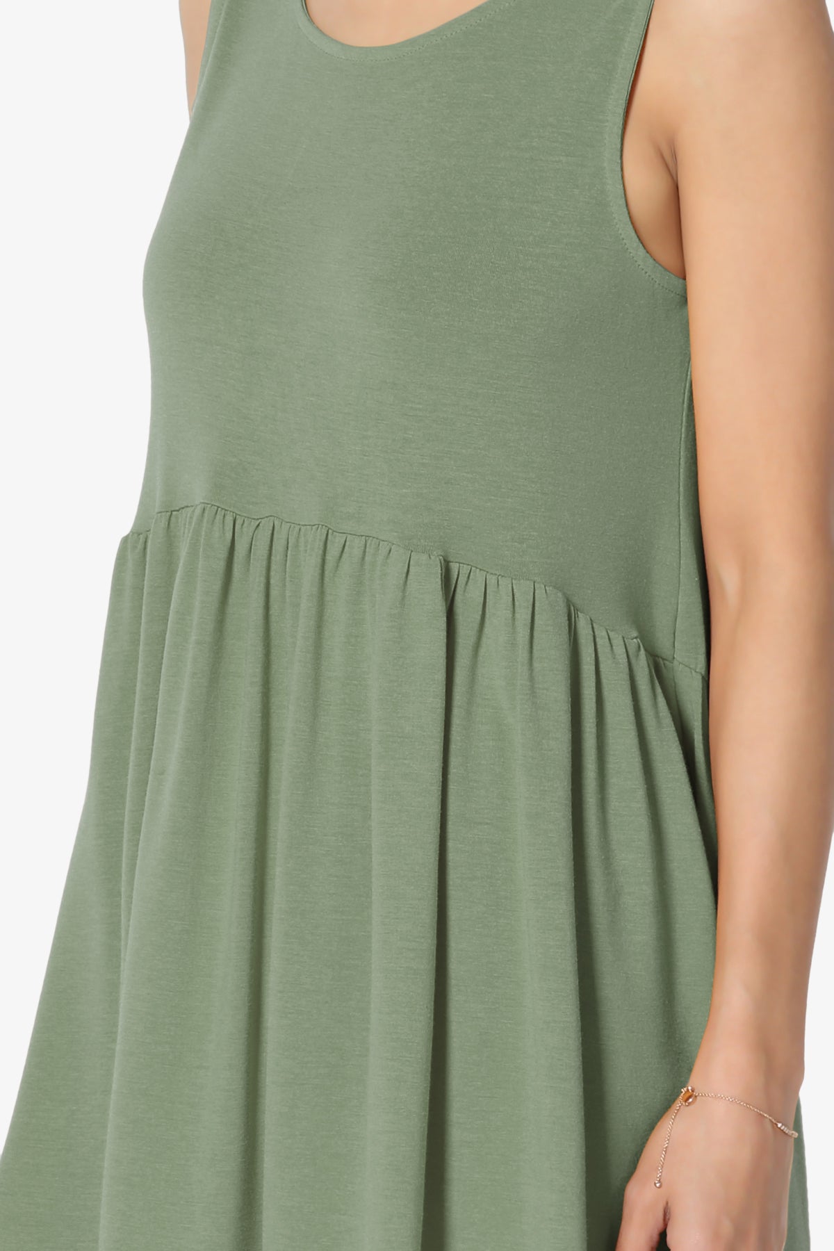 Maiika Sleeveless Babydoll Tunic Top PLUS