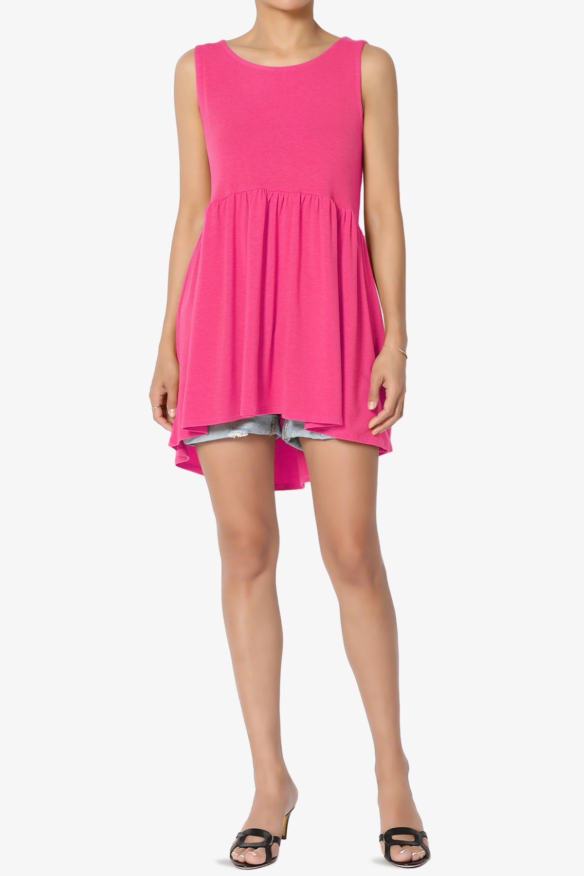 Maiika Sleeveless Babydoll Tunic Top