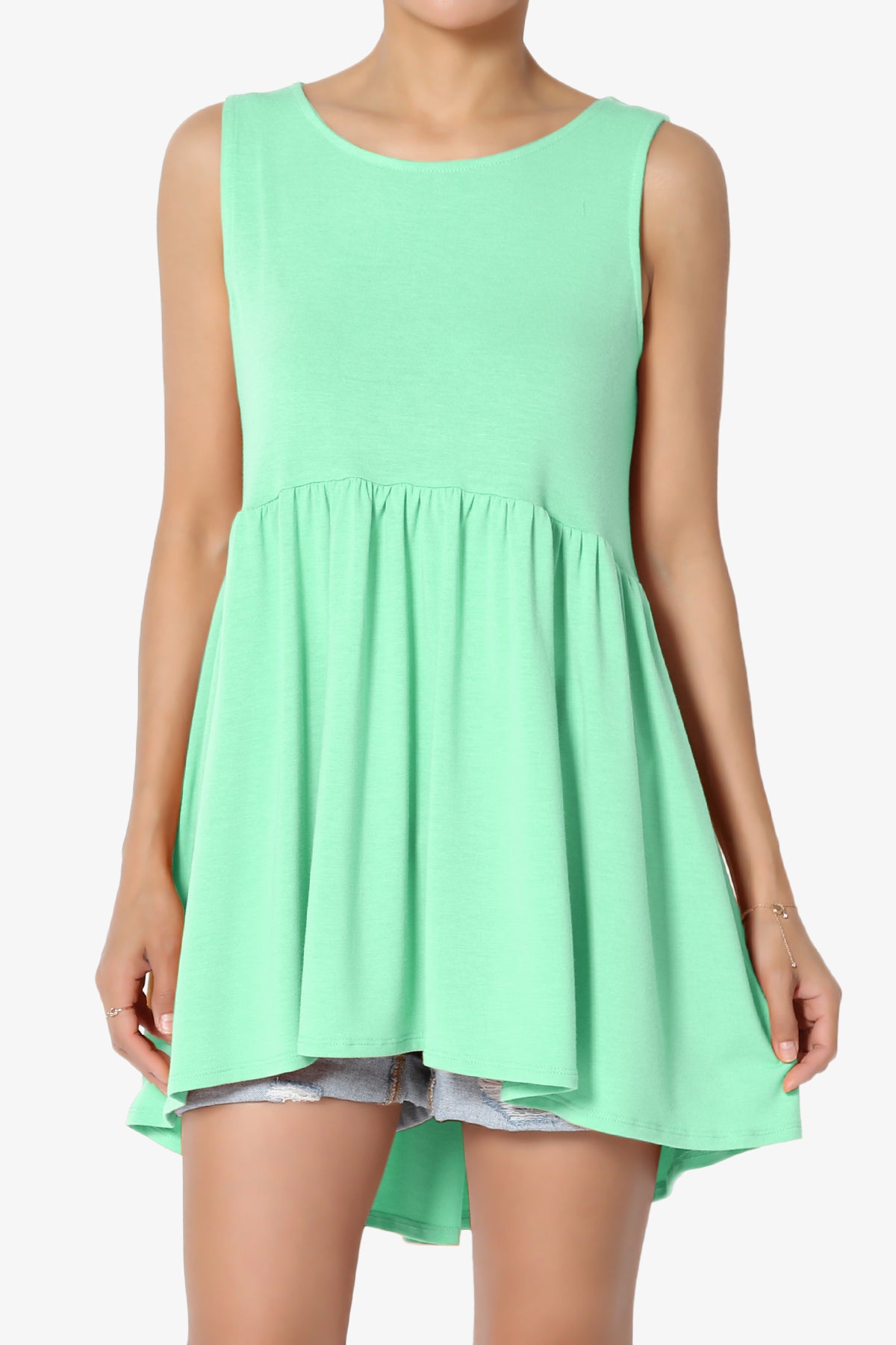 Maiika Sleeveless Babydoll Tunic Top