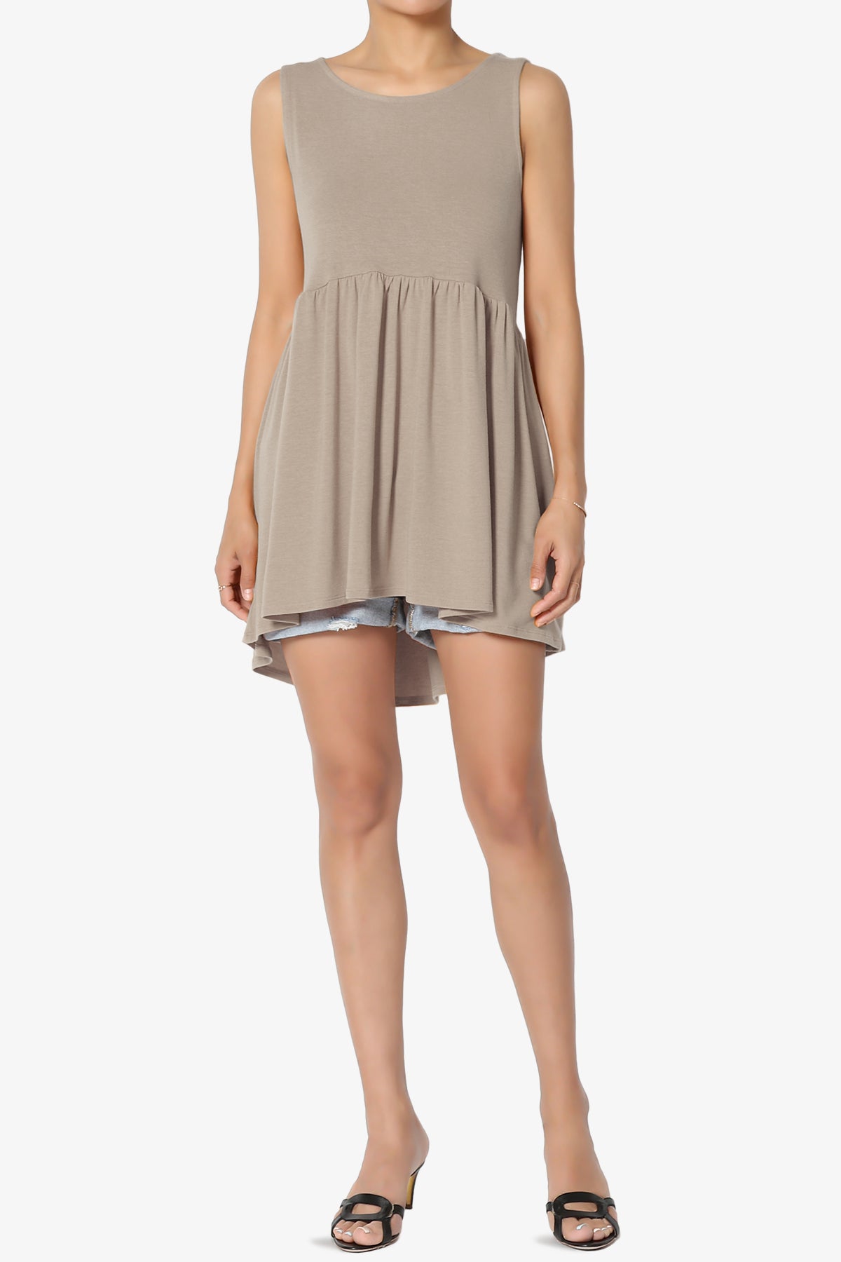 Maiika Sleeveless Babydoll Tunic Top