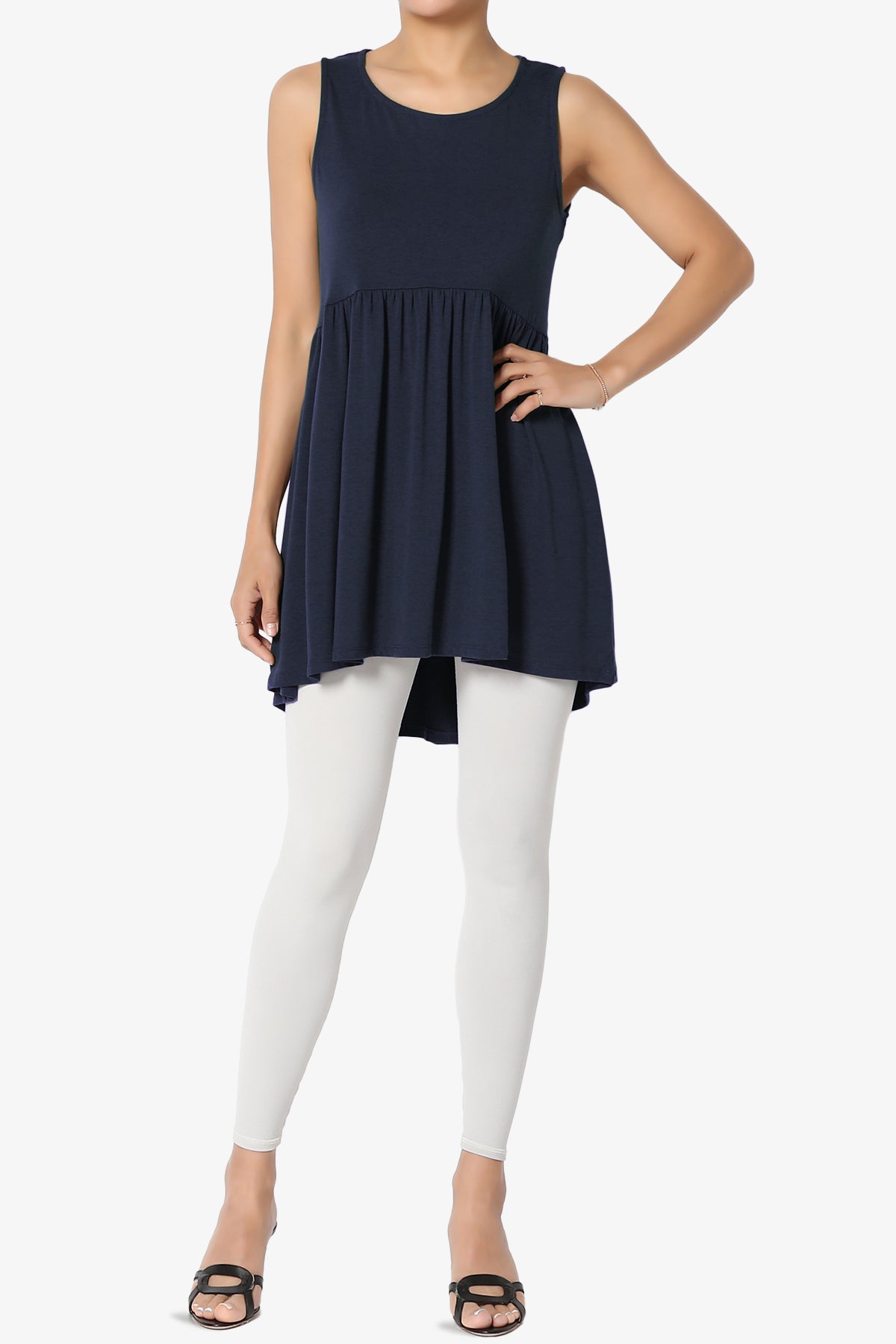 Maiika Sleeveless Babydoll Tunic Top PLUS