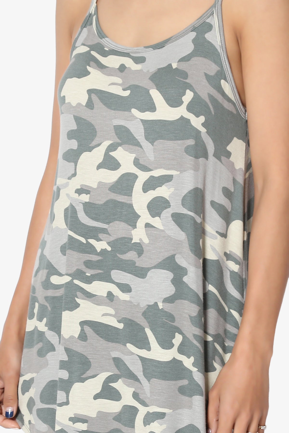 Chelsea Camo Scoop & V Neck Camisole Top