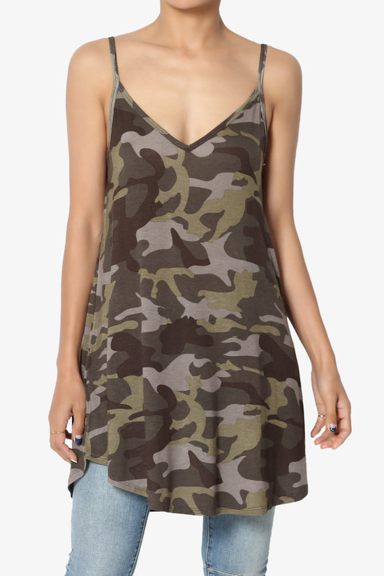 Chelsea Camo Scoop & V Neck Camisole Top